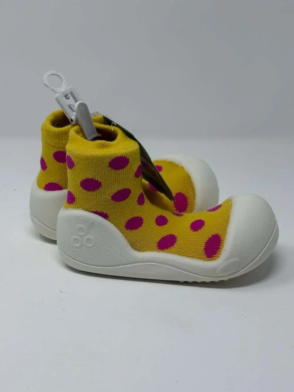 Attipas Polka Dot Yellow Toddler First Walker Sock Shoes